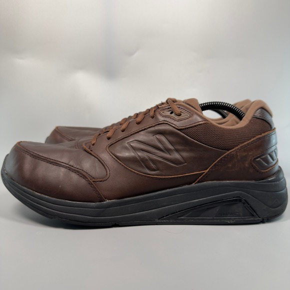 New Balance 928v2 Mens 11 2E EE Wide Walking Shoe Brown Leather Low Lace Sneaker - Picture 4 of 16